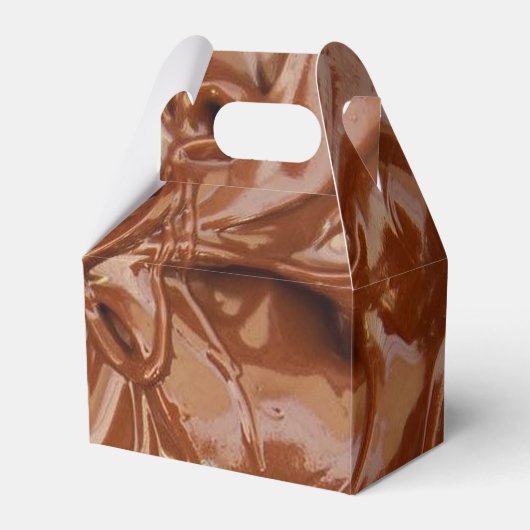 Afbeelding gesmolten chocolade textuur bedankdoosjes (Voorkant Zijde)