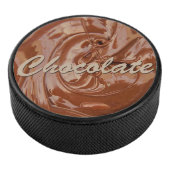 Afbeelding gesmolten chocolade textuur hockey puck (3/4)