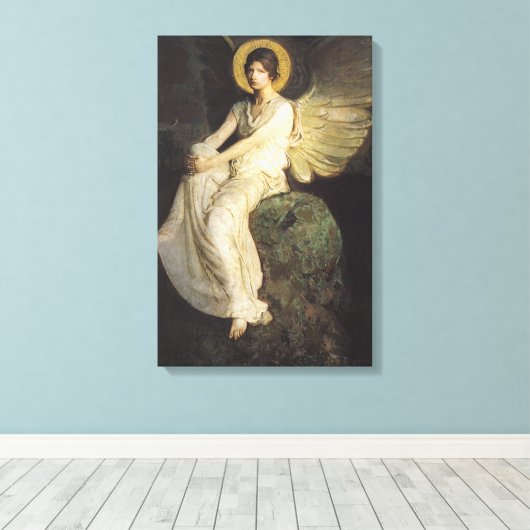 Afbeelding gevlekt op een steen door Abbott Thayer Canvas Afdruk (Insitu (Houten vloer))