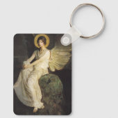 Afbeelding gevlekt op een steen door Abbott Thayer Sleutelhanger (Achterkant)