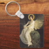 Afbeelding gevlekt op een steen door Abbott Thayer Sleutelhanger (Voorkant)