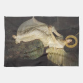 Afbeelding gevlekt op een steen door Abbott Thayer Theedoek (Horizontaal)