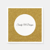 Afbeelding Gold Glitter Lijst - Aanpasbaar Servet (Voorkant)