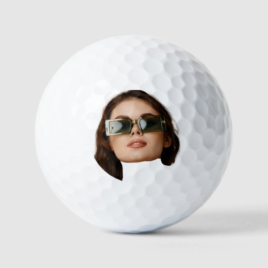 Afbeelding golfbal, golfbal met gezicht, foto golfballen (Voorkant)