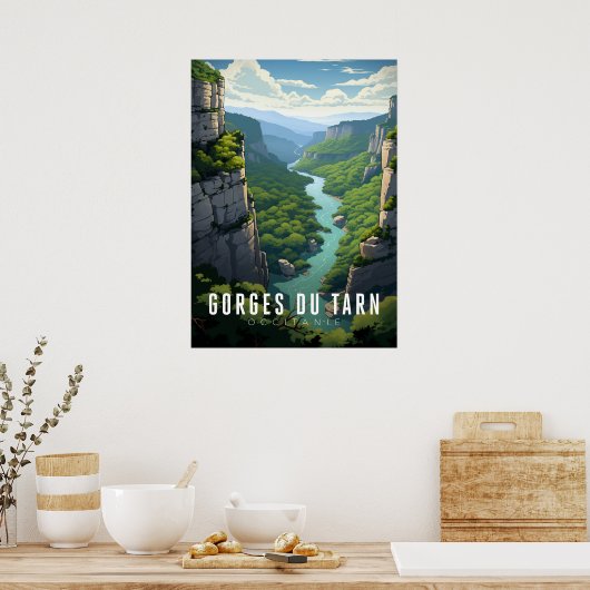 Afbeelding Gorges du Tarn - Frankrijk Poster (Keuken)
