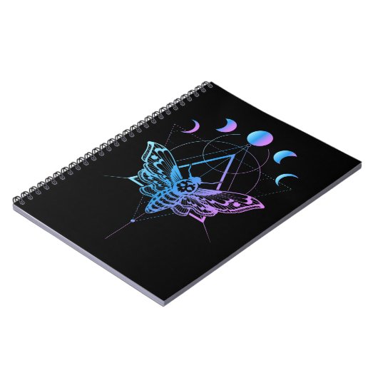 Afbeelding Gothic Moon Moth Crescent Geometry Notitieboek (Linkerzijde)