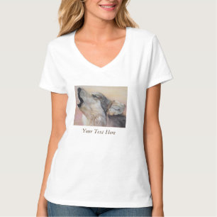 afbeelding grijze wolf die in het wild leeft t-shirt
