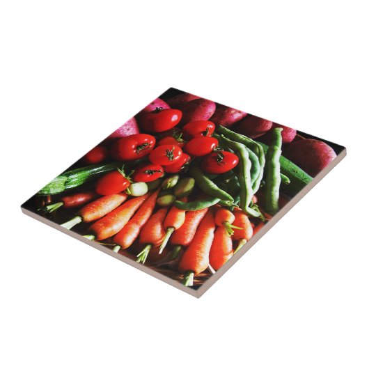 Afbeelding groenten en fruit tegeltje (Zijkant)