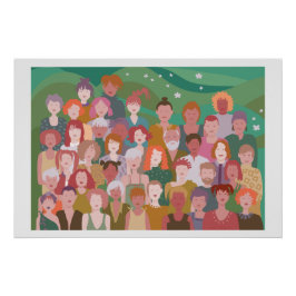 afbeelding groep mensen  perfect poster