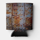 Afbeelding Grunge Metal Garage Voeg Aangepaste naa Blikjeskoeler (Voorkant)