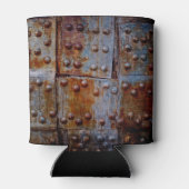 Afbeelding Grunge Metal Garage Voeg Aangepaste naa Blikjeskoeler (Achterkant)