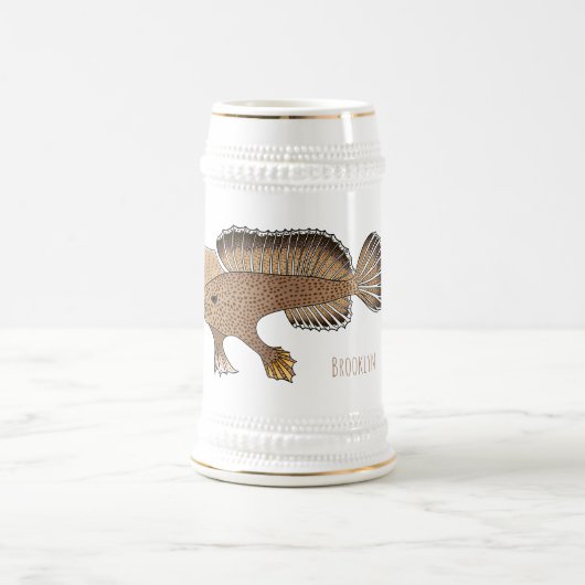 Afbeelding handvis cartoon bierpul (Center)