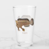 Afbeelding handvis cartoon glas (Achterkant)
