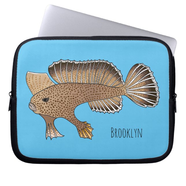 Afbeelding handvis cartoon laptop sleeve (Voorkant)