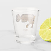 Afbeelding handvis cartoon shot glas (Achterkant)