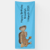 Afbeelding handvis cartoon spandoek (Verticaal)