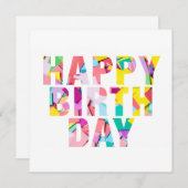  AFBEELDING Happy Birthday-kaart Kaart (Voorkant / Achterkant)