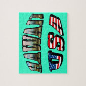 Afbeelding Hawaii en Vlagtekst VS Legpuzzel (Verticaal)