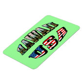 Afbeelding Hawaii en Vlagtekst VS Magneet (Linkerzijde)