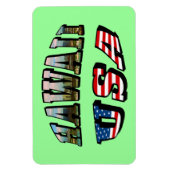 Afbeelding Hawaii en Vlagtekst VS Magneet (Verticaal)