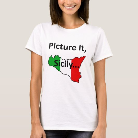 Afbeelding het, Sicilië Girls T-Shirt (Voorkant)