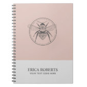  afbeelding honingbijen Blush Pink Notitieboek (Voorkant)