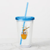 Afbeelding honingcartoon acryl drinkbeker (Achterkant)