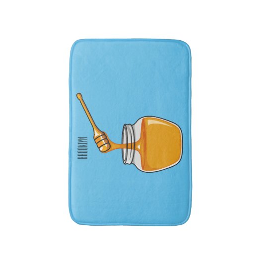 Afbeelding honingcartoon badmat (Voorkant Verticaal)