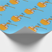 Afbeelding honingcartoon cadeaupapier (Hoek)