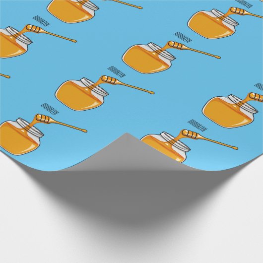 Afbeelding honingcartoon cadeaupapier (Hoek)