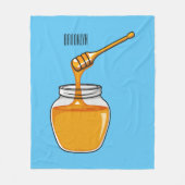 Afbeelding honingcartoon fleece deken (Voorkant)