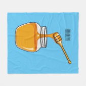 Afbeelding honingcartoon fleece deken (Voorkant (Horizontaal))