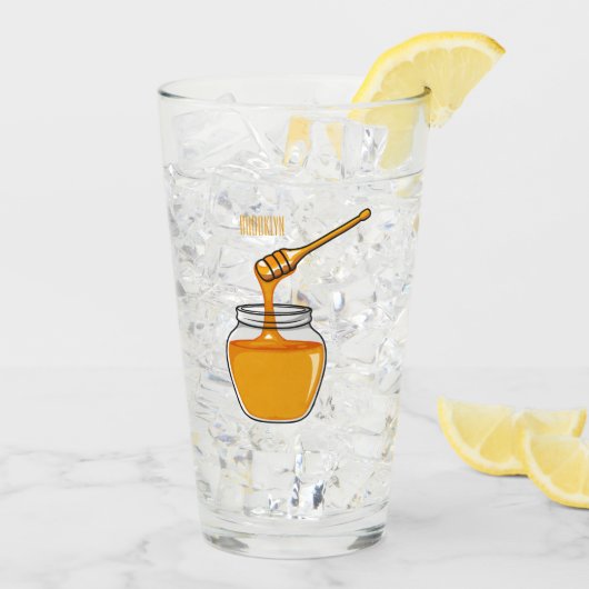 Afbeelding honingcartoon glas (Achterkant ijs)