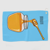 Afbeelding honingcartoon golfhanddoek (Horizontaal)