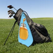 Afbeelding honingcartoon golfhanddoek (Groen)