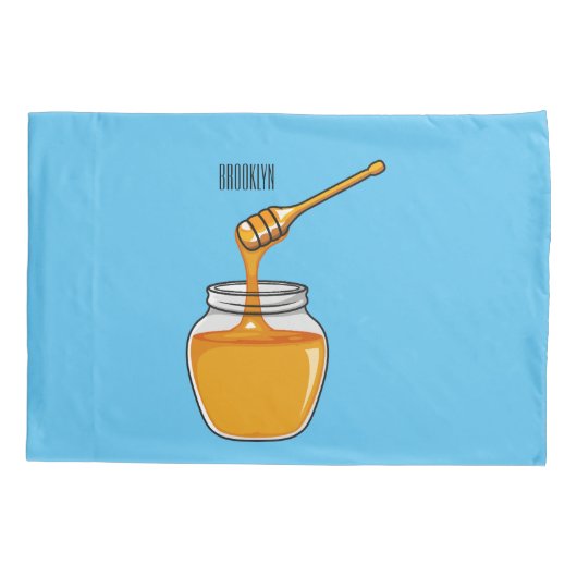 Afbeelding honingcartoon kussensloop (Achterkant)