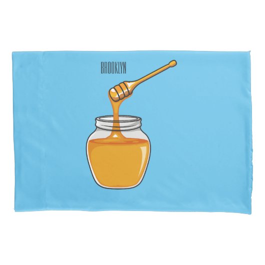 Afbeelding honingcartoon kussensloop (Voorkant)