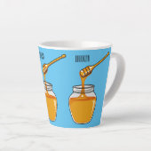 Afbeelding honingcartoon latte mok (Rechterhoek)