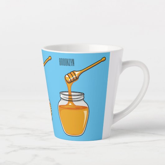 Afbeelding honingcartoon latte mok (Rechts)