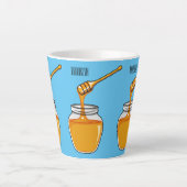 Afbeelding honingcartoon latte mok (Voorkant)