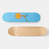 Afbeelding honingcartoon persoonlijk skateboard (Horizontaal)