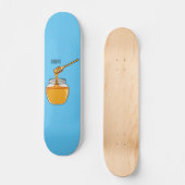 Afbeelding honingcartoon persoonlijk skateboard (Voorkant)