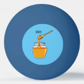 Afbeelding honingcartoon pingpongbal (Achterkant)