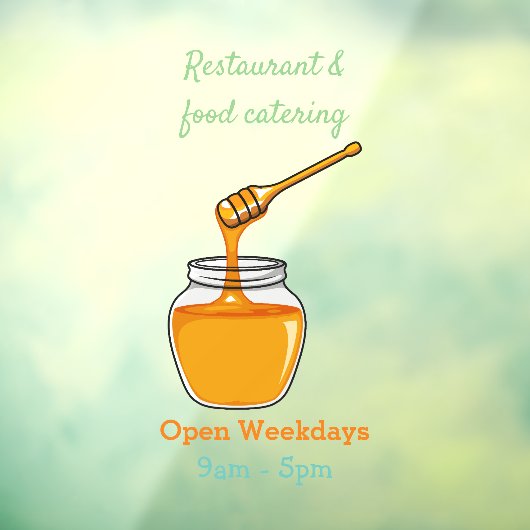 Afbeelding honingcartoon raamsticker (Vel 3)