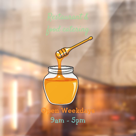 Afbeelding honingcartoon raamsticker (Vel 2)