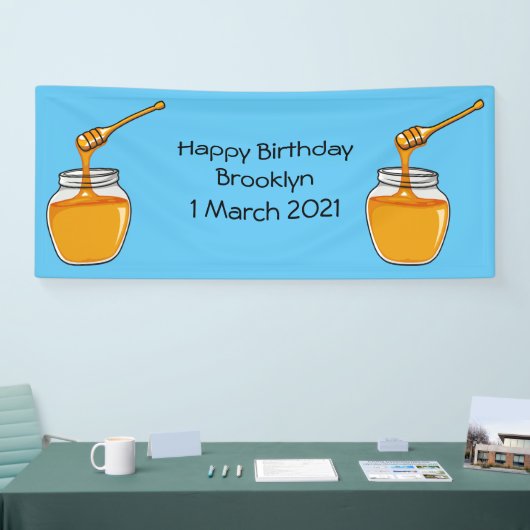 Afbeelding honingcartoon spandoek (Beurs)