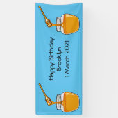 Afbeelding honingcartoon spandoek (Verticaal)