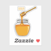 Afbeelding honingcartoon sticker (Vel)