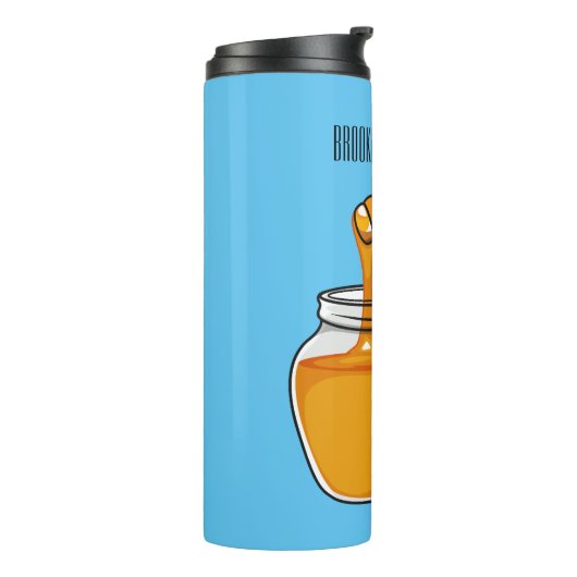 Afbeelding honingcartoon thermosbeker (Gedraaid links)