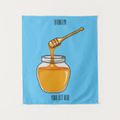 Afbeelding honingcartoon wandkleed (Voorkant)